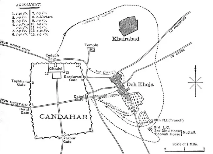Framed Print : Plan of the Sortie from Candahar, (Aug. 16, 1880), c1880 Framed Print : Plan of the Sortie from Candahar, (Aug. 16, 1880), c1880