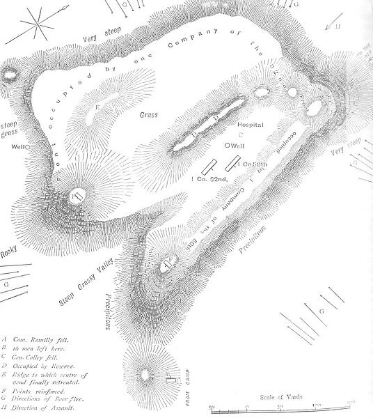 Plan of the Summit of Majuba Hill, (February 27, 1881), c1880s