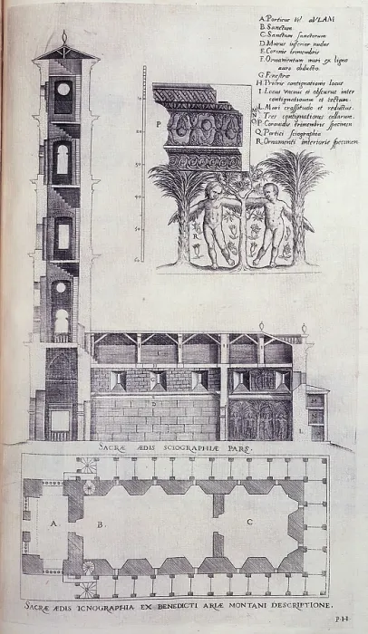 Framed Print : Plan of the Temple of Solomon, c1569. Creator: Unknown Framed Print : Plan of the Temple of Solomon, c1569. Creator: Unknown