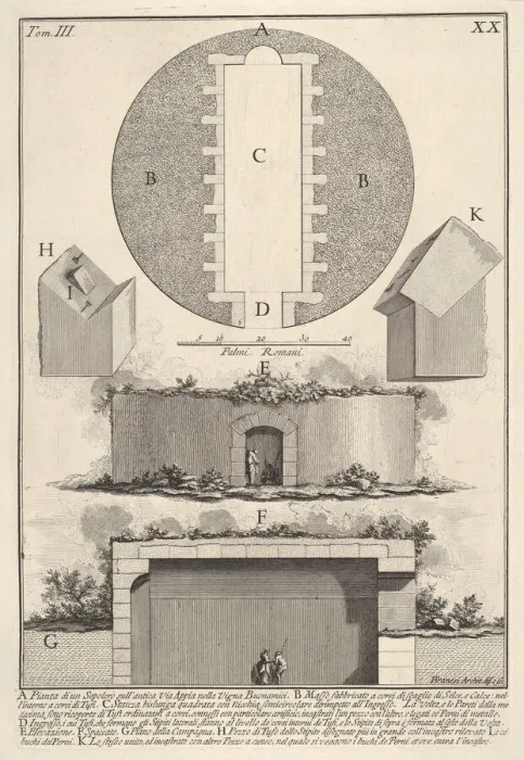 Framed Print : Plan of a tomb on the Appian Way in Vigna Buonamici (Pianta di un sepolcro sull antica Framed Print : Plan of a tomb on the Appian Way in Vigna Buonamici (Pianta di un sepolcro sull antica