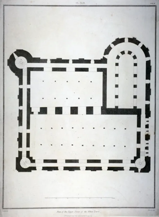 Framed Print : Plan of the upper storey of the White Tower, Tower of London, 1815 Framed Print : Plan of the upper storey of the White Tower, Tower of London, 1815