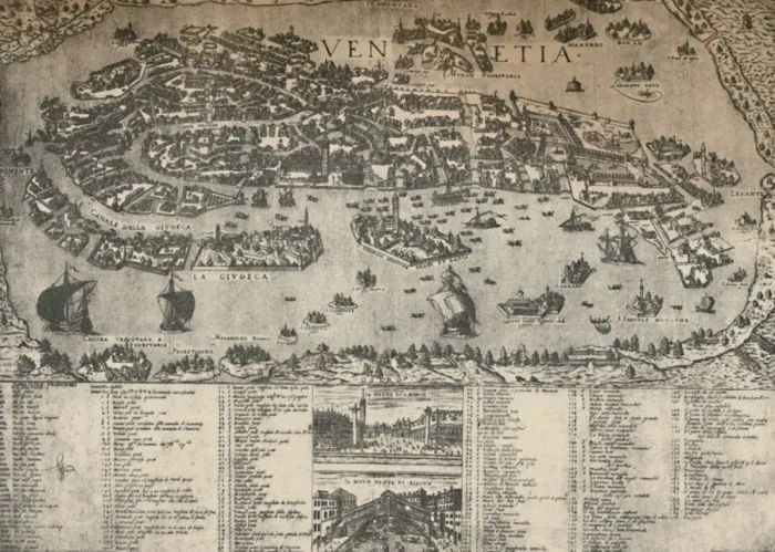 Framed Print : Plan of Venice, c. 1590, (1925). Creator: Unknown Framed Print : Plan of Venice, c. 1590, (1925). Creator: Unknown