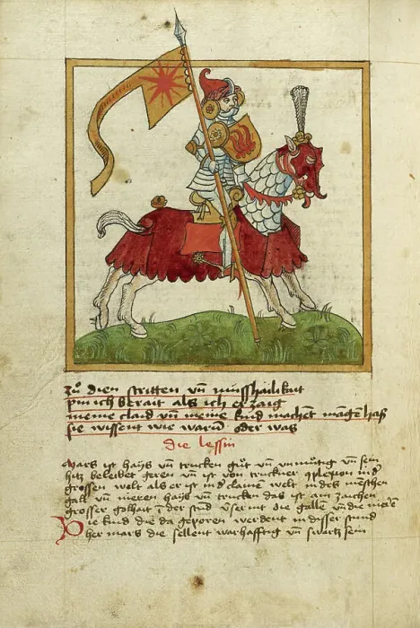 Framed Print : The Planet Mars as an Armored Knight on Horseback, shortly after 1464. Creator: Unknown Framed Print : The Planet Mars as an Armored Knight on Horseback, shortly after 1464. Creator: Unknown