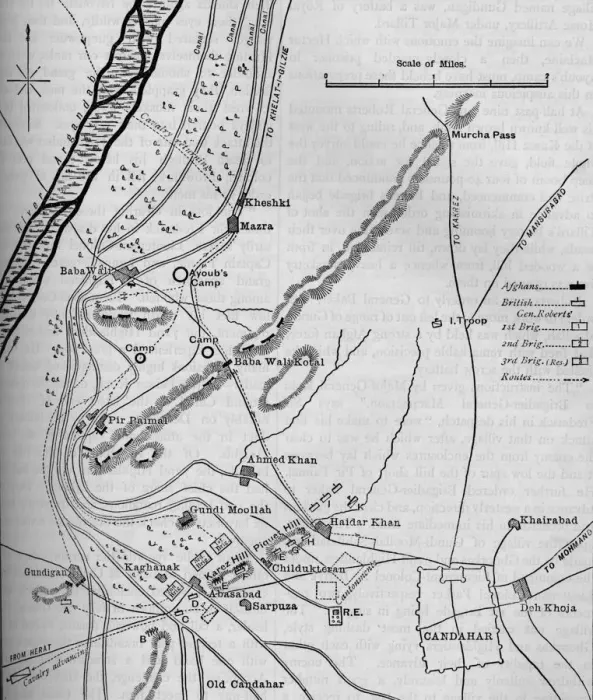 Framed Print : Plans of the Battle of Candahar, (September 1, 1880), c1880 Framed Print : Plans of the Battle of Candahar, (September 1, 1880), c1880