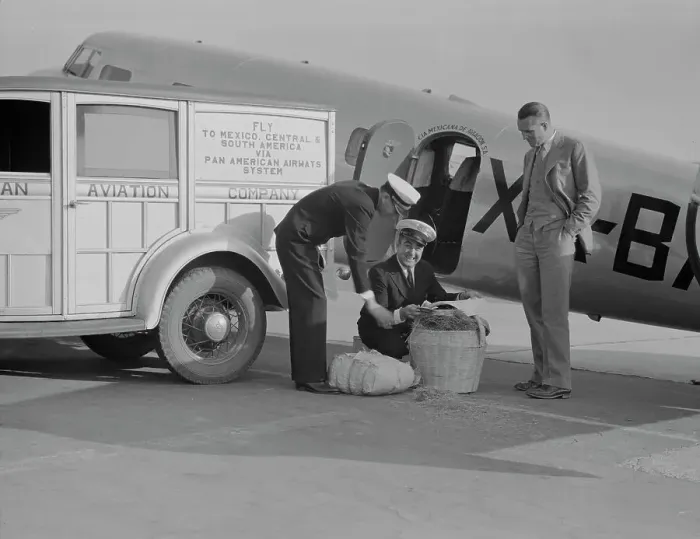 Framed Print : Plant quarantine inspector examining baggage brought into the US, Glendale, California, 1937. Creator: Dorothea Lange Framed Print : Plant quarantine inspector examining baggage brought into the US, Glendale, California, 1937. Creator: Dorothea Lange