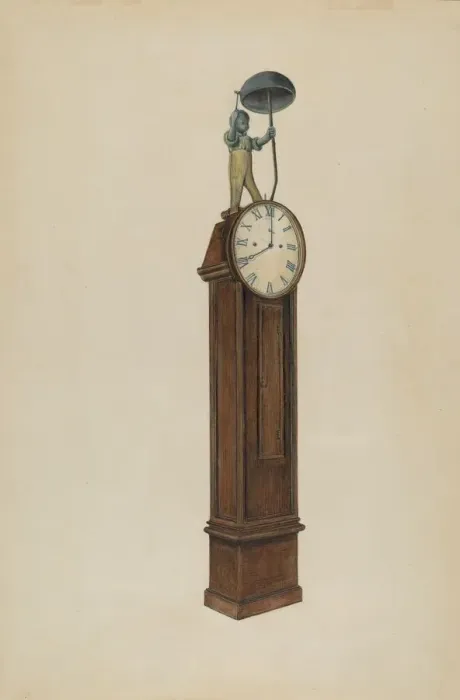 Framed Print : Plantation Clock, c. 1937. Creator: Al Curry Framed Print : Plantation Clock, c. 1937. Creator: Al Curry