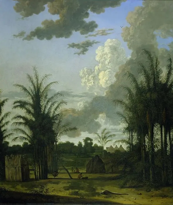 Framed Print : Plantation in Suriname, 1707. Creator: Dirk Valkenburg Framed Print : Plantation in Suriname, 1707. Creator: Dirk Valkenburg