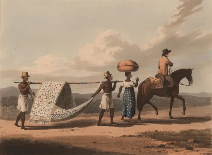 Framed Print : A Planter and his Wife on a Journey, 1816. Creator: Anonymous Framed Print : A Planter and his Wife on a Journey, 1816. Creator: Anonymous