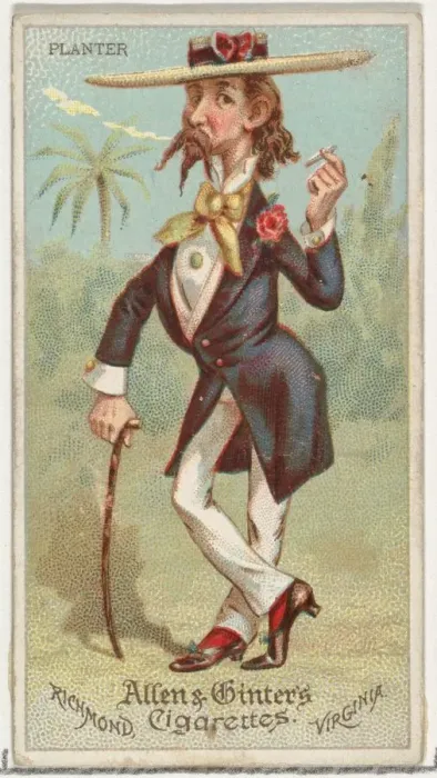 Framed Print : Planter, from Worlds Dudes series (N31) for Allen & Ginter Cigarettes, 1888 Framed Print : Planter, from Worlds Dudes series (N31) for Allen & Ginter Cigarettes, 1888