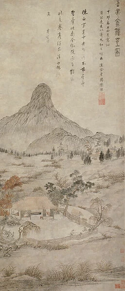 Planting Fragrant Fungus at the Tiaozhou an, Ming dynasty (1368-1644), 1627 (?)