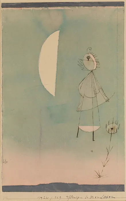 Framed Print : Plants in Moonlight, 1922. Creator: Paul Klee Framed Print : Plants in Moonlight, 1922. Creator: Paul Klee