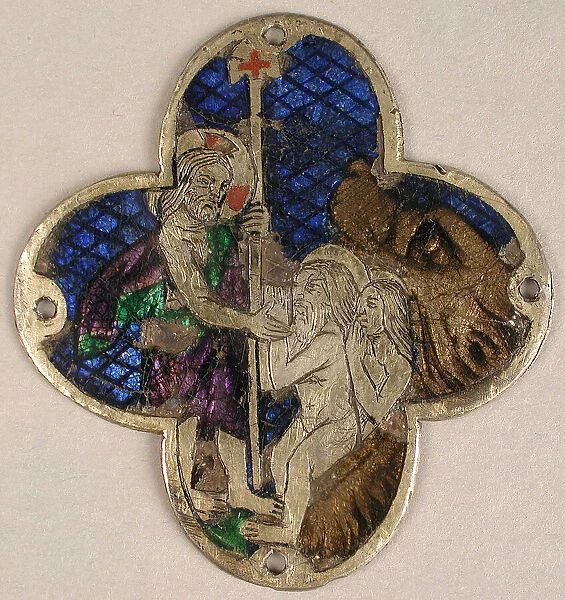Plaque with Christ with Adam and Eve in Limbo, Catalan, 14th century. Creator: Unknown