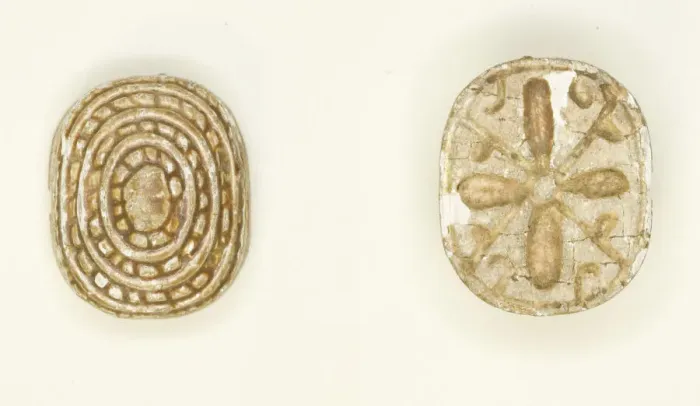 Framed Print : Plaque with Cross and Rope Designs, Egypt, Second Intermediate Period Framed Print : Plaque with Cross and Rope Designs, Egypt, Second Intermediate Period