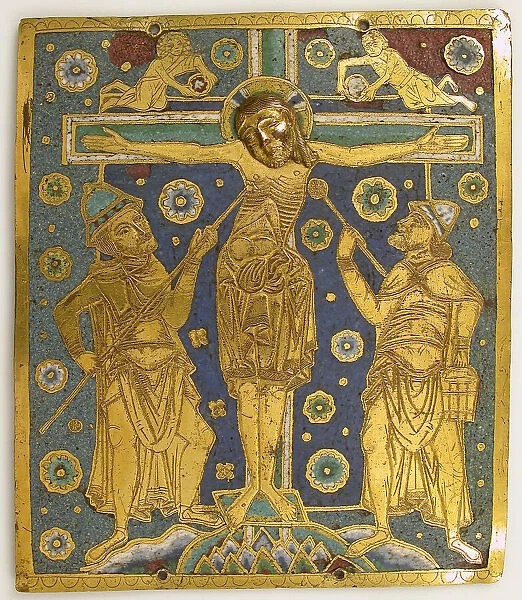 Plaque with the Crucifixion between Longinus and Stephaton and Personifications