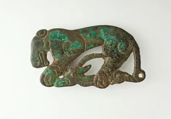 Framed Print : Plaque (Feline) (image 2 of 3), 5th-4th century B.C.. Creator: Unknown Framed Print : Plaque (Feline) (image 2 of 3), 5th-4th century B.C.. Creator: Unknown