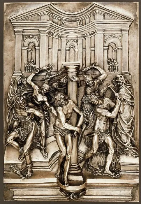 Framed Print : Plaque with The Flagellation of Christ, c.1560. Creator: Workshop of Guglielmo della Porta Framed Print : Plaque with The Flagellation of Christ, c.1560. Creator: Workshop of Guglielmo della Porta