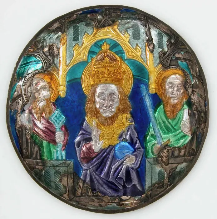 Framed Print : Plaque with God The Father, German, 14th century. Creator: Unknown Framed Print : Plaque with God The Father, German, 14th century. Creator: Unknown
