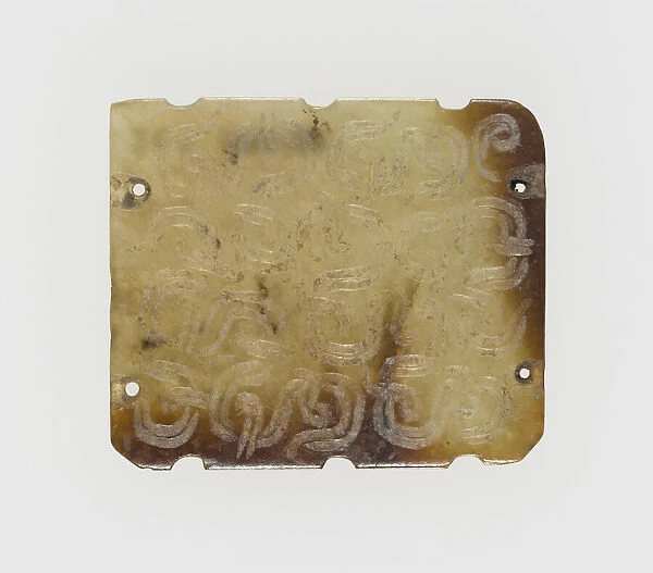 Plaque with Interlinked Scrolls, Eastern Zhou dynasty, (c. 770-256 B. C. ), 7th century B. C
