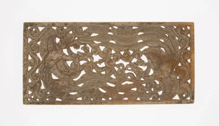 Framed Print : Plaque with Openwork Phoenix, Five Dynasties period / Yuan dynasty, 10th / 14th century. Creator: Unknown Framed Print : Plaque with Openwork Phoenix, Five Dynasties period / Yuan dynasty, 10th / 14th century. Creator: Unknown
