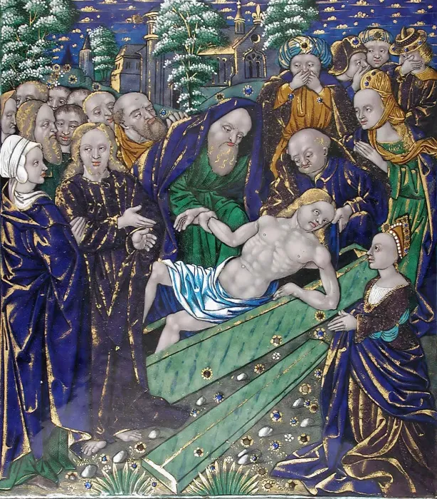 Framed Print : Plaque with the Raising of Lazarus, French, first half 16th century. Creator: Unknown Framed Print : Plaque with the Raising of Lazarus, French, first half 16th century. Creator: Unknown