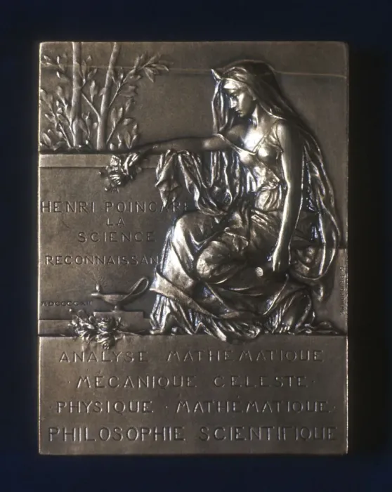Framed Print : Plaquette commemorating the death of Henri Poincare, French mathematician, 1912 Framed Print : Plaquette commemorating the death of Henri Poincare, French mathematician, 1912