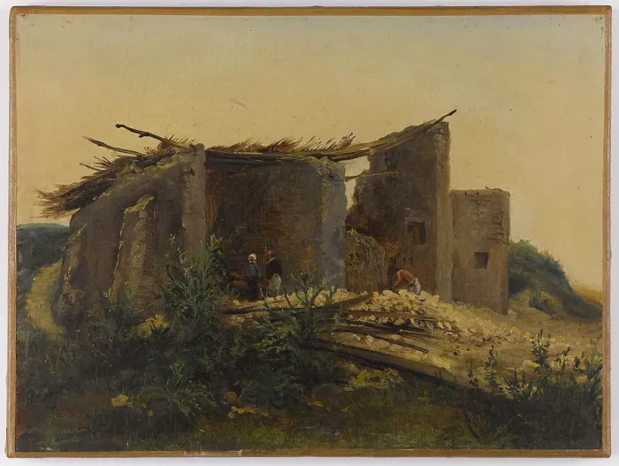 Framed Print : Plaster Kiln in Montmartre, 1834. Creator: Henri Arsene Macaire Framed Print : Plaster Kiln in Montmartre, 1834. Creator: Henri Arsene Macaire