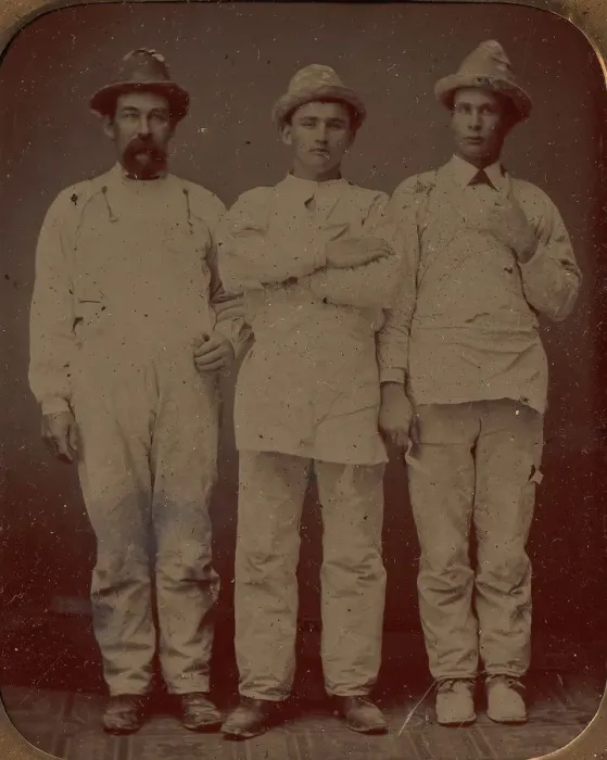 Framed Print : Plasterers and Painters, 1870s-80s. Creator: Unknown Framed Print : Plasterers and Painters, 1870s-80s. Creator: Unknown
