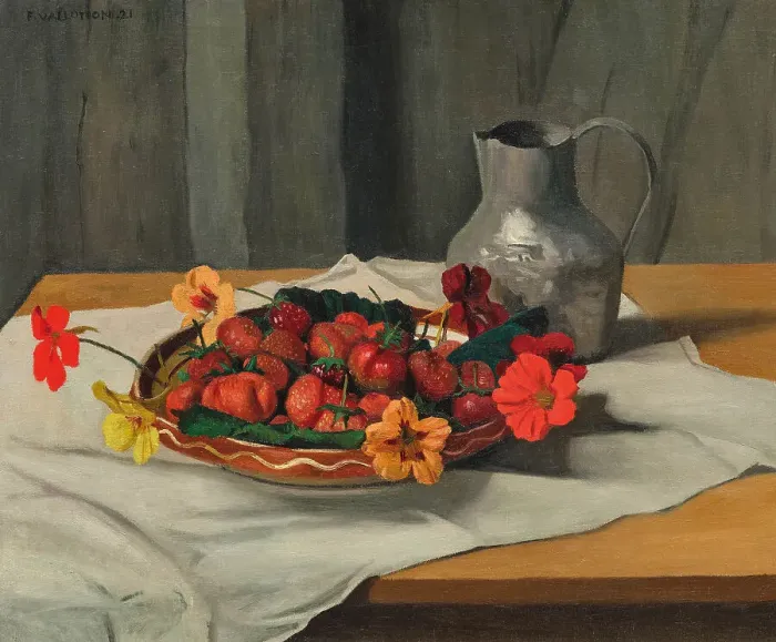 Framed Print : Plat de fraises (Strawberry dish), 1921. Creator: Vallotton, Felix Edouard (1865-1925) Framed Print : Plat de fraises (Strawberry dish), 1921. Creator: Vallotton, Felix Edouard (1865-1925)