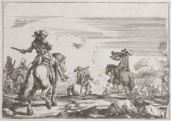 Plate 1: the departure of the armies, 1635-60. Creator: Jacques Courtois