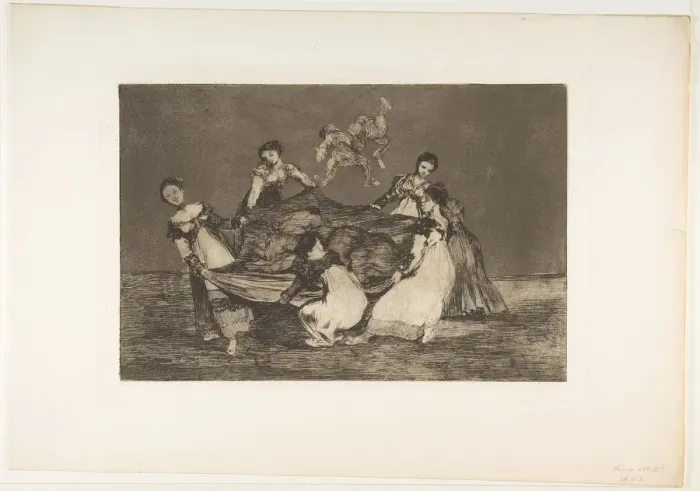 Framed Print : Plate 1 from the Disparates : Feminine folly. ca. 1816-23 (published 1864) Framed Print : Plate 1 from the Disparates : Feminine folly. ca. 1816-23 (published 1864)
