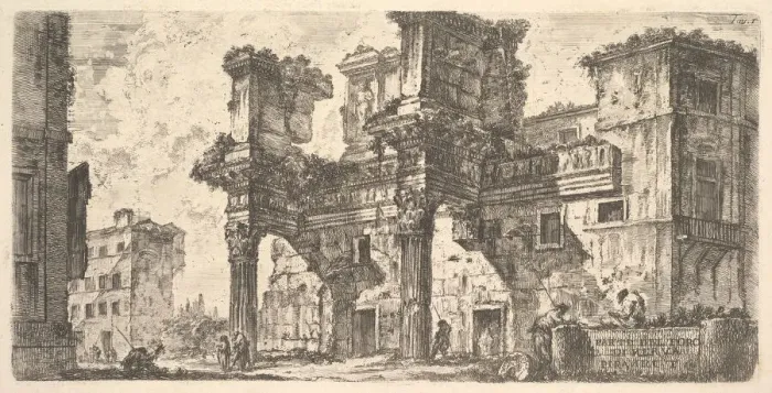 Framed Print : Plate 1: Part of the Forum of Nerva (Parte del Foro di Nerva), ca. 1748 Framed Print : Plate 1: Part of the Forum of Nerva (Parte del Foro di Nerva), ca. 1748