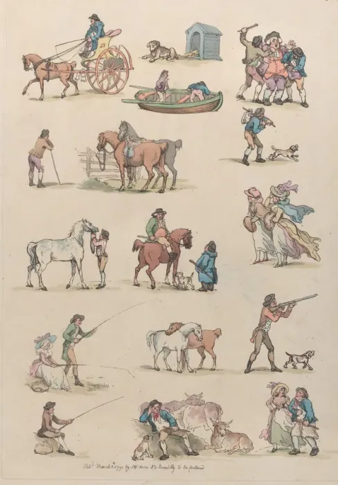 Framed Print : Plate 1, Outlines of Figures, Landscapes and Cattle... for the Use of Learners, Ma Framed Print : Plate 1, Outlines of Figures, Landscapes and Cattle... for the Use of Learners, Ma