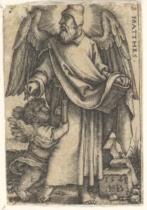 Framed Print : Plate 1: Saint Matthew with his head turned in profile to the left Framed Print : Plate 1: Saint Matthew with his head turned in profile to the left