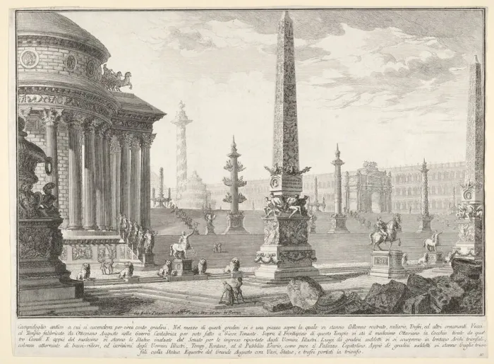 Framed Print : Plate 10: The ancient Capitol ascended by approximately one hundred steps [ Framed Print : Plate 10: The ancient Capitol ascended by approximately one hundred steps [