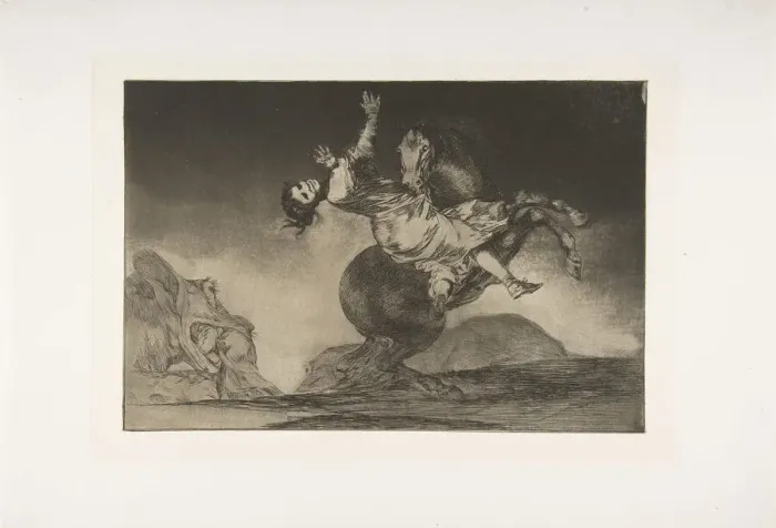 Framed Print : Plate 10 from the Disparates : The horse abductor, ca. 1816-23 (published 1864) Framed Print : Plate 10 from the Disparates : The horse abductor, ca. 1816-23 (published 1864)