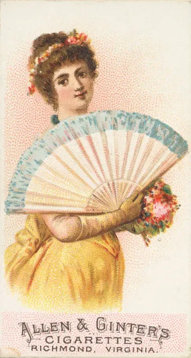 Framed Print : Plate 10, from the Fans of the Period series (N7) for Allen & Framed Print : Plate 10, from the Fans of the Period series (N7) for Allen &