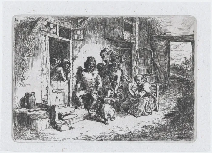Framed Print : Plate 10: two figures dancing, another seated playing an drum Framed Print : Plate 10: two figures dancing, another seated playing an drum