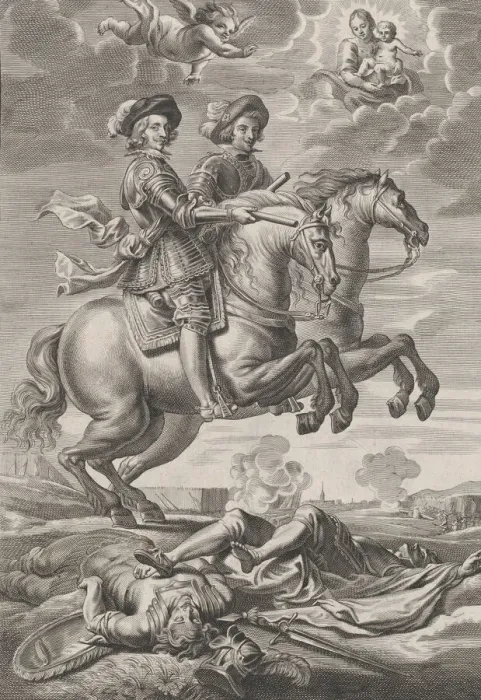 Framed Print : Plate 10: The King of Hungary and Ferdinand on horseback