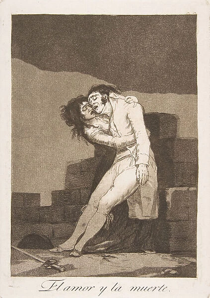 Plate 10 from Los Caprichos : Love and death (El amor y la muerte), 1799