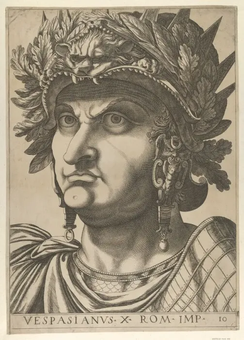 Framed Print : Plate 10: Vespasian with his head turned slightly to the left, from The Twelve Caesars Framed Print : Plate 10: Vespasian with his head turned slightly to the left, from The Twelve Caesars
