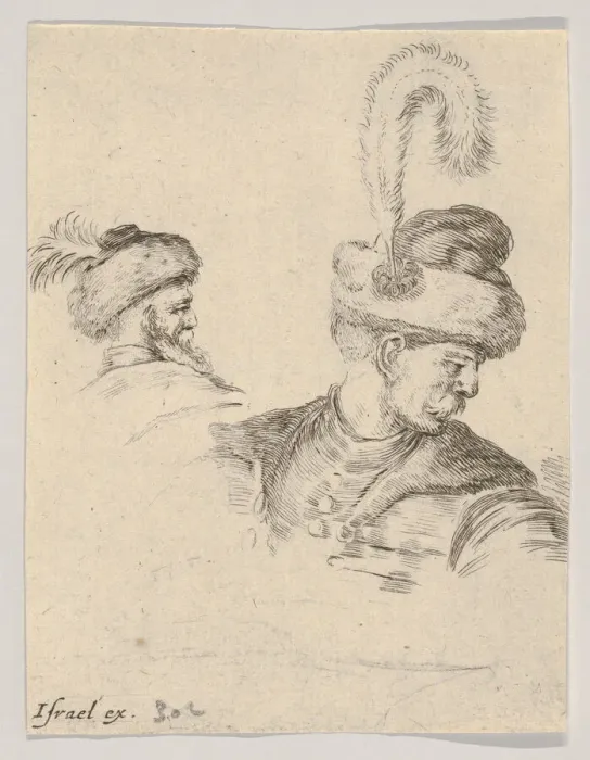 Framed Print : Plate 11: a Polish bust in profile, turned to the right, another Polish head seen Framed Print : Plate 11: a Polish bust in profile, turned to the right, another Polish head seen