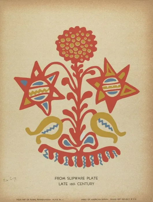 Framed Print : Plate 11: From the Portfolio Folk Art of Rural Pennsylvania, c. 1939. Creator: Unknown Framed Print : Plate 11: From the Portfolio Folk Art of Rural Pennsylvania, c. 1939. Creator: Unknown