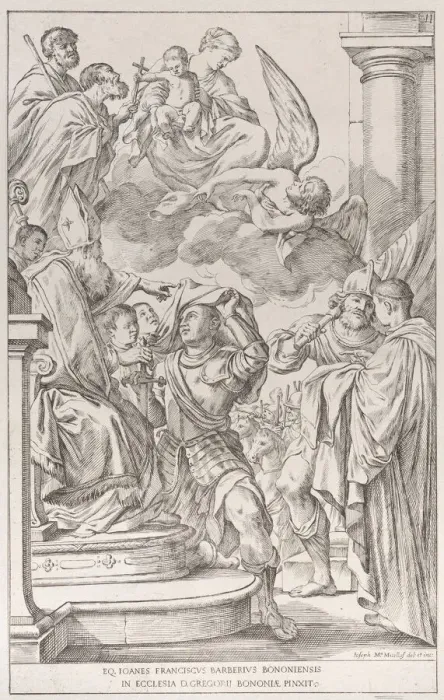 Framed Print : Plate 11: Saint William of Aquitaine, 1678. Creator: Giuseppe Maria Mitelli Framed Print : Plate 11: Saint William of Aquitaine, 1678. Creator: Giuseppe Maria Mitelli