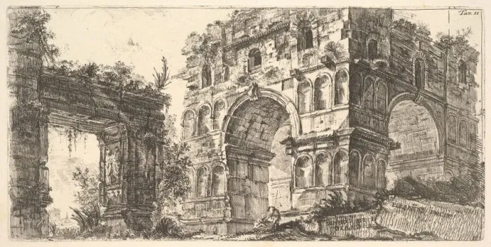 Framed Print : Plate 11: Temple of Janus (Tempio di Giano) from the series Antichita Romana, ca. 1748 Framed Print : Plate 11: Temple of Janus (Tempio di Giano) from the series Antichita Romana, ca. 1748