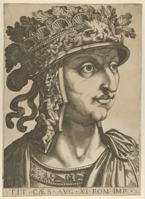 Framed Print : Plate 11: Titus Vespasian looking to the right, from The Twelve Caesars, 1610-40 Framed Print : Plate 11: Titus Vespasian looking to the right, from The Twelve Caesars, 1610-40