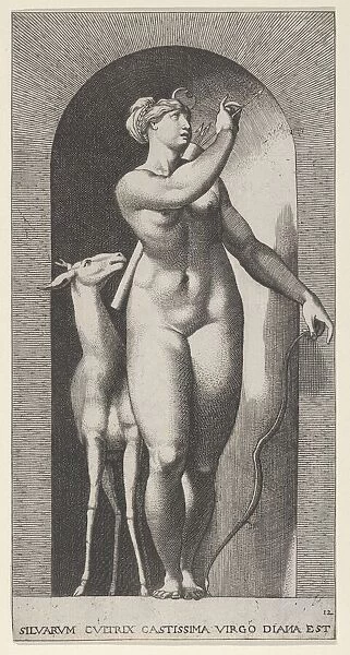 Plate 12: Diana standing in a niche, twisting to her left