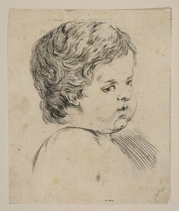 Framed Print : Plate 12: head of a child, from The Book for Learning to Draw (Livre pour apprendre Framed Print : Plate 12: head of a child, from The Book for Learning to Draw (Livre pour apprendre