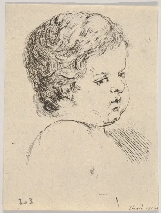 Framed Print : Plate 12: head of a child, from The Book for Learning to Draw (Livre pour apprendre Framed Print : Plate 12: head of a child, from The Book for Learning to Draw (Livre pour apprendre