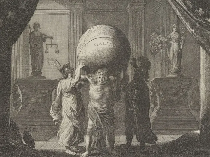 Framed Print : Plate 13: Allegory on the Discord in France, from Caspar Barlaeus Framed Print : Plate 13: Allegory on the Discord in France, from Caspar Barlaeus