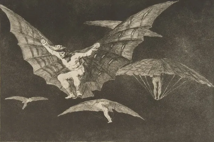 Framed Print : Plate 13 from the Disparates : A Way of Flying, ca. 1816-23 (published 1864) Framed Print : Plate 13 from the Disparates : A Way of Flying, ca. 1816-23 (published 1864)